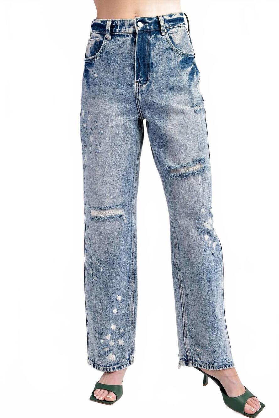NEW EASEL rough around the edges jeans in blue